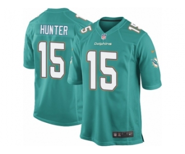 Men's Nike Miami Dolphins #15 Justin Hunter Game Aqua Green Team Color NFL Jersey