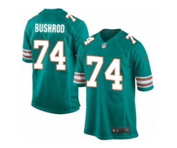 Men's Nike Miami Dolphins #74 Jermon Bushrod Game Aqua Green Alternate NFL Jersey