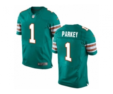 Men Nike Miami Dolphins #1 Cody Parkey Elite Aqua Green Alternate NFL Jersey
