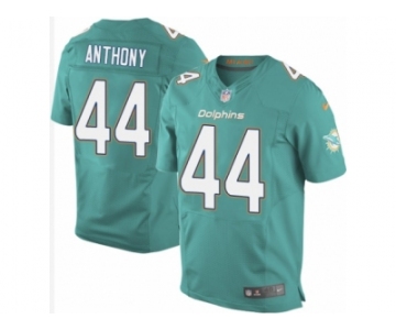 Men Nike Miami Dolphins #44 Stephone Anthony Elite Aqua Green Team Color NFL Jersey