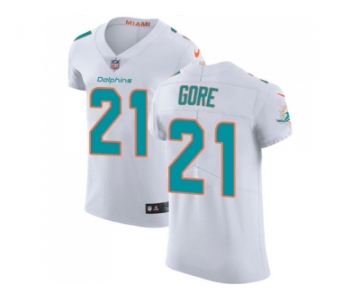Nike Miami Dolphins #21 Frank Gore White Men Stitched NFL Vapor Untouchable Elite Jersey