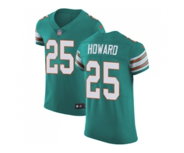 Nike Miami Dolphins #25 Xavien Howard Aqua Green Alternate Men Stitched NFL Vapor Untouchable Elite Jersey