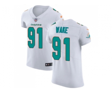 Nike Miami Dolphins #91 Cameron Wake White Men Stitched NFL Vapor Untouchable Elite Jersey