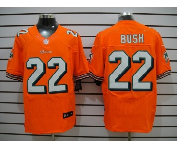 nike nfl jerseys miami dolphins #22 bush orange[Elite]