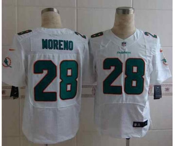 nike nfl jerseys miami dolphins #28 moreno white[Elite]