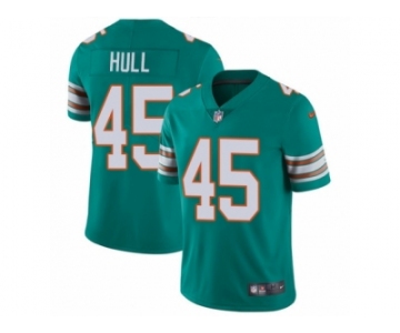 Men Nike Miami Dolphins #45 Mike Hull Aqua Green Alternate Vapor Untouchable Limited Player NFL Jersey