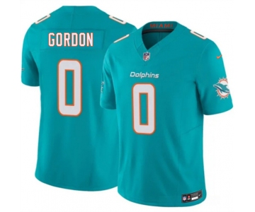 Men's Miami Dolphins #0 Ollie Gordon Aqua 2026 F.U.S.E. Vapor Limited Football Stitched Jersey