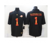 Men's Miami Dolphins #1 Tua Tagovailoa Black colorful Nike Limited Jersey