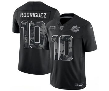 Men's Miami Dolphins #10 Jacob Rodriguez Black F.U.S.E. 2026 Salute to Service Limited Football Stitched Jersey