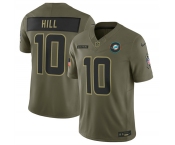 Men's Miami Dolphins #10 Tyreek Hill Olive 2025 F.U.S.E. Salute to Service Limited Football Stitched Jersey Men's Miami Dolphins #10 Tyreek Hill Olive 2025 F.U.S.E. Salute to Service Limited Football Stitched Jersey