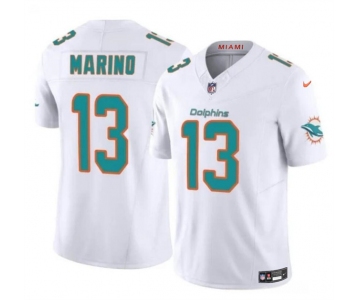 Men's Miami Dolphins #13 Dan Marino White 2023 F.U.S.E Vapor Limited Football Stitched Jersey