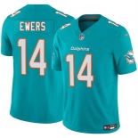 Men's Miami Dolphins #14 Quinn Ewers Aqua 2025 Draft F.U.S.E. Vapor Limited Football Stitched Jersey