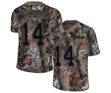 Men's Miami Dolphins #14 Ryan Fitzpatrick Limited Camo Rush Realtree Football Jersey