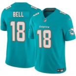 Men's Miami Dolphins #18 Chris Bell Aqua 2026 Draft F.U.S.E. Vapor Limited Football Stitched Jersey Men's Miami Dolphins #18 Chris Bell Aqua 2026 Draft F.U.S.E. Vapor Limited Football Stitched Jersey