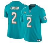 Men's Miami Dolphins #2 Bradley Chubb Aqua 2025 F.U.S.E. With 1-Star C Patch Vapor Limited Football Stitched Jersey