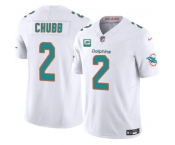 Men's Miami Dolphins #2 Bradley Chubb White 2025 F.U.S.E. With 1-Star C Patch Vapor Limited Football Stitched Jersey