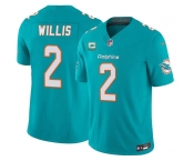 Men's Miami Dolphins #2 Malik Willis Aqua 2026 F.U.S.E. 1-Star C Patch Vapor Limited Football Stitched Jersey Men's Miami Dolphins #2 Malik Willis Aqua 2026 F.U.S.E. 1-Star C Patch Vapor Limited Football Stitched Jersey