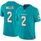 Men's Miami Dolphins #2 Malik Willis Aqua 2026 F.U.S.E. Vapor Limited Stitched Football Jersey