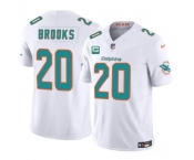 Men's Miami Dolphins #20 Jordyn Brooks White 2025 F.U.S.E. With 1-Star C Patch Vapor Limited Football Stitched Jersey