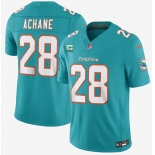 Men's Miami Dolphins #28 De'Von Achane Aqua 2026 F.U.S.E. 1-Star C Patch Vapor Limited Football Stitched Jersey Men's Miami Dolphins #28 De'Von Achane Aqua 2026 F.U.S.E. 1-Star C Patch Vapor Limited Football Stitched Jersey