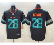 Men's Miami Dolphins #28 De’Von Achane Black 2025 F.U.S.E. “Rivalries” Vapor Limited Stitched Football Jersey Men's Miami Dolphins #28 De’Von Achane Black 2025 F.U.S.E. “Rivalries” Vapor Limited Stitched Football Jersey
