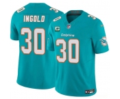 Men's Miami Dolphins #30 Alec Ingold Aqua 2025 F.U.S.E. With 3-Star C Patch Vapor Limited Football Stitched Jersey