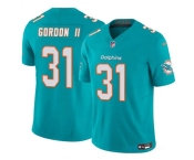 Men's Miami Dolphins #31 Ollie Gordon II Aqua 2025 F.U.S.E. Vapor Limited Football Stitched Jersey