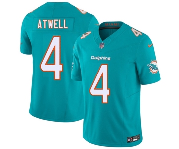 Men's Miami Dolphins #4 Tutu Atwell Aqua 2026 F.U.S.E. Vapor Limited Football Stitched Jersey
