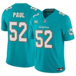 Men's Miami Dolphins #52 Patrick Paul Aqua 2026 F.U.S.E. 1-Star C Patch Vapor Limited Football Stitched Jersey Men's Miami Dolphins #52 Patrick Paul Aqua 2026 F.U.S.E. 1-Star C Patch Vapor Limited Football Stitched Jersey