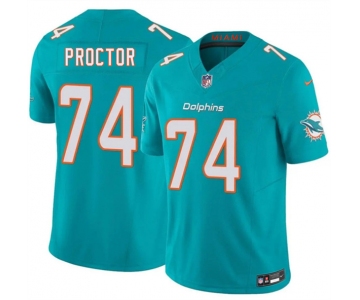 Men's Miami Dolphins #74 Kayden Proctor Aqua 2026 Draft F.U.S.E. Vapor Limited Football Stitched Jersey