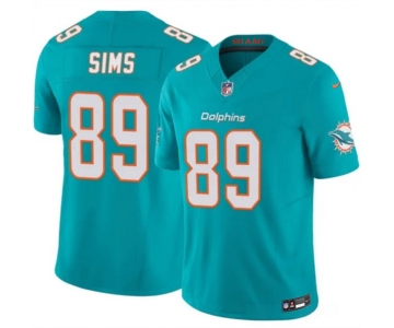 Men's Miami Dolphins #89 Ben Sims Aqua 2026 F.U.S.E. Vapor Limited Football Stitched Jersey
