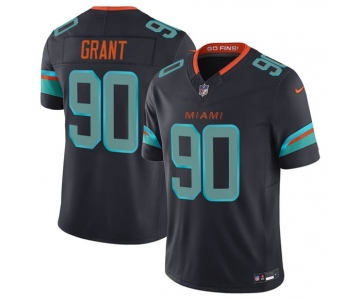 Men's Miami Dolphins #90 Kenneth Grant Black 2025 F.U.S.E. “Rivalries” Vapor Limited Football Stitched Jersey
