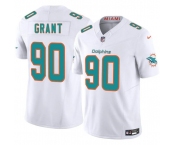 Men's Miami Dolphins #90 Kenneth Grant White 2025 Draft F.U.S.E. Vapor Limited Football Stitched Jersey