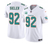 Men's Miami Dolphins #92 Zach Sieler White 2025 F.U.S.E. With 2-Star C Patch Vapor Limited Football Stitched Jersey