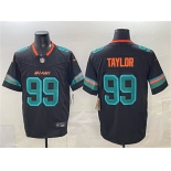 Men's Miami Dolphins #99 Jason Taylor Black 2025 F.U.S.E. “Rivalries” Vapor Limited Football Stitched Jersey