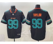 Men's Miami Dolphins #99 Jason Taylor Black 2025 F.U.S.E. “Rivalries” Vapor Limited Football Stitched Jersey