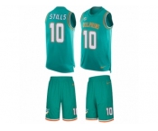 Men's Nike Miami Dolphins #10 Kenny Stills Limited Aqua Green Tank Top Suit NFL Jersey