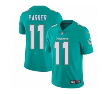 Men's Nike Miami Dolphins #11 DeVante Parker Vapor Untouchable Limited Aqua Green Team Color NFL Jersey
