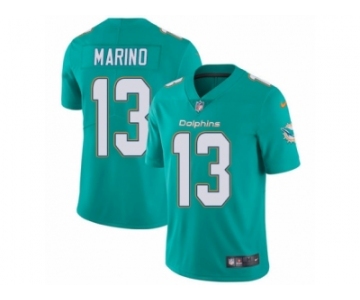 Men's Nike Miami Dolphins #13 Dan Marino Vapor Untouchable Limited Aqua Green Team Color NFL Jersey