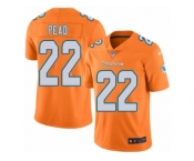 Men's Nike Miami Dolphins #22 Isaiah Pead Limited Orange Rush NFL Jersey