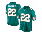 Men's Nike Miami Dolphins #22 T.J. McDonald Limited Aqua Green Alternate NFL Jersey