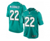 Men's Nike Miami Dolphins #22 T.J. McDonald Limited Aqua Green Team Color NFL Jersey