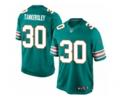 Men's Nike Miami Dolphins #30 Cordrea Tankersley Limited Aqua Green Alternate NFL Jersey