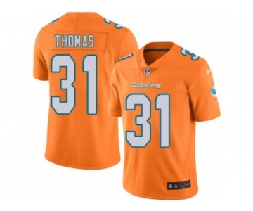 Men's Nike Miami Dolphins #31 Michael Thomas Limited Orange Rush NFL Jersey