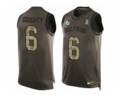 Men's Nike Miami Dolphins #6 Brandon Doughty Limited Green Salute to Service Tank Top NFL Jersey