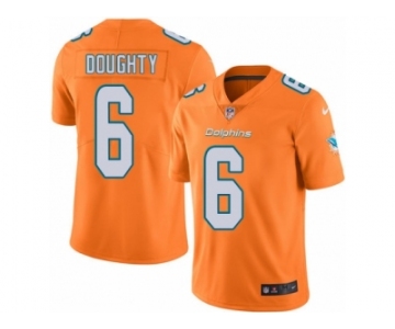 Men's Nike Miami Dolphins #6 Brandon Doughty Limited Orange Rush NFL Jersey