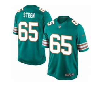 Men's Nike Miami Dolphins #65 Anthony Steen Limited Aqua Green Alternate NFL Jersey