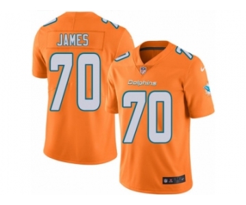 Men's Nike Miami Dolphins #70 Ja'Wuan James Limited Orange Rush NFL Jersey