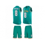 Men's Nike Miami Dolphins #8 Matt Moore Limited Aqua Green Tank Top Suit NFL Jersey