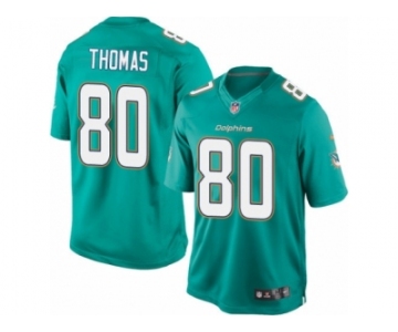 Men's Nike Miami Dolphins #80 Julius Thomas Limited Aqua Green Team Color NFL Jersey